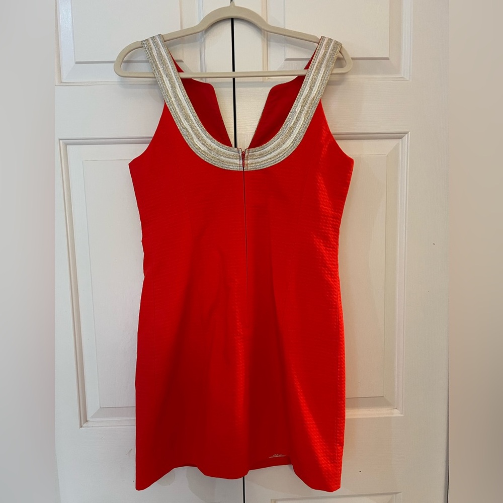 Lilly Pulitzer Valli Shift Dress Cayenne Coral NWOT Size 6 - Picture 10 of 10